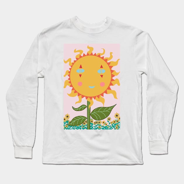 The Sun Long Sleeve T-Shirt by BeautyInDestruction